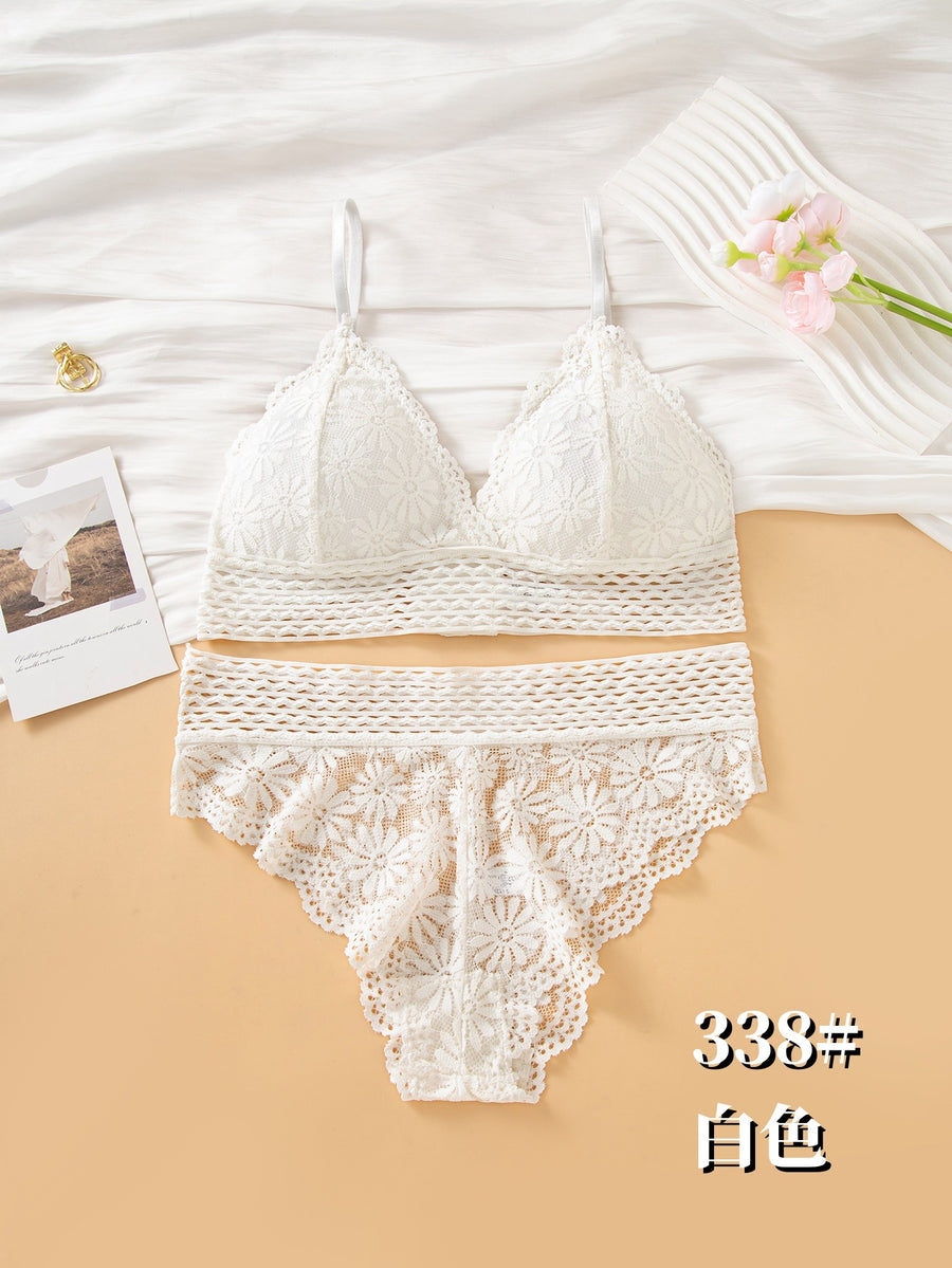 (30-36)French Style V Neck Brallete Pair Free Size For (040)