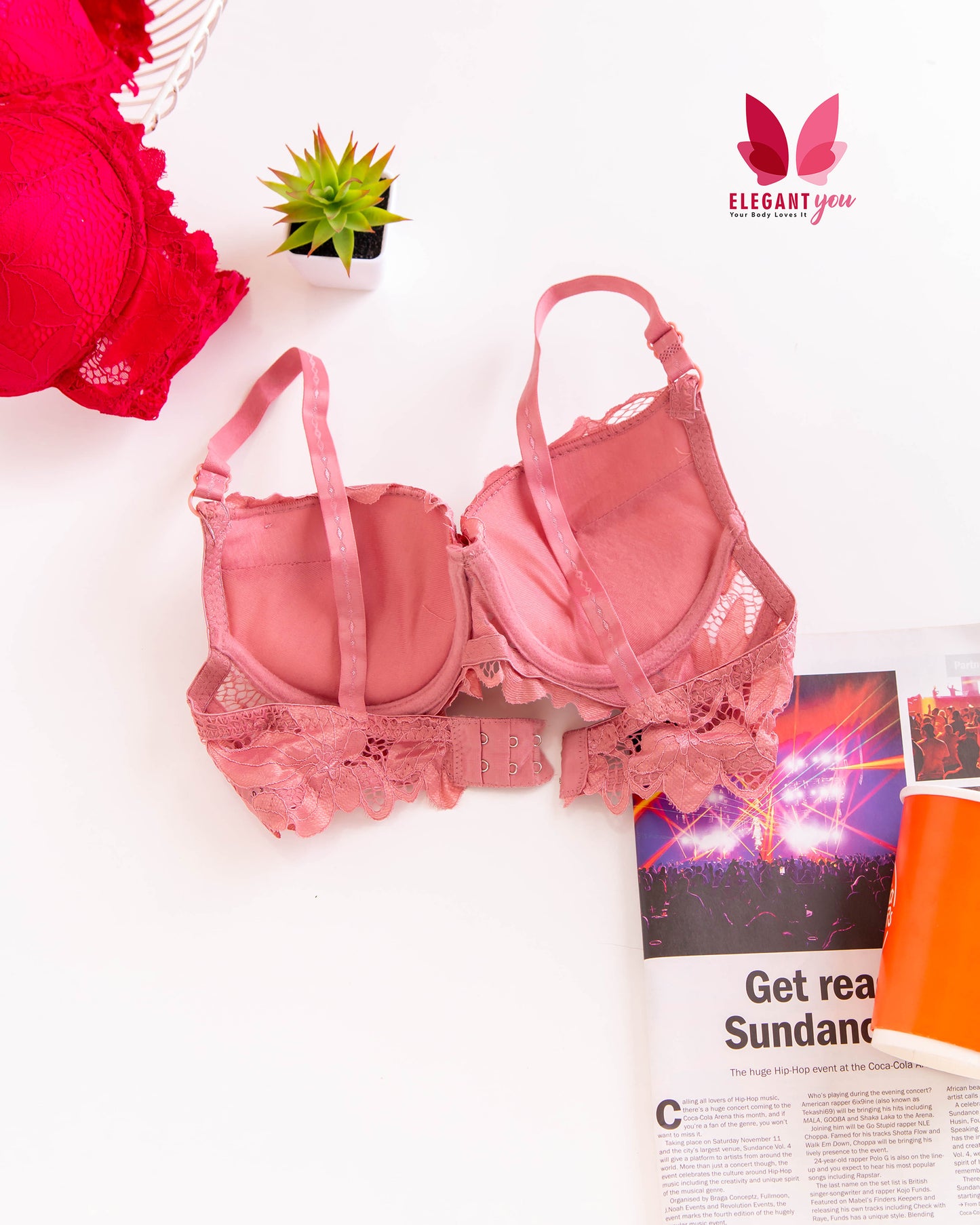 (32-38)b Beautiful Double Padded Push-up Lace Bra (135)