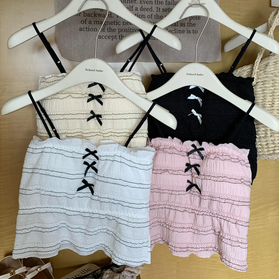 (30-36) Beautiful Thin Straps Lacy Tank Top