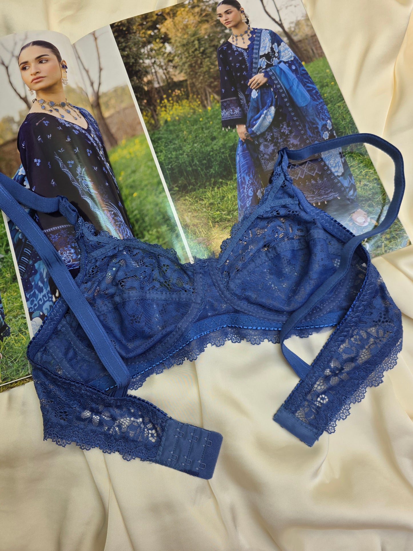 (32-42)b Elegant Cotton Net Bra(203)