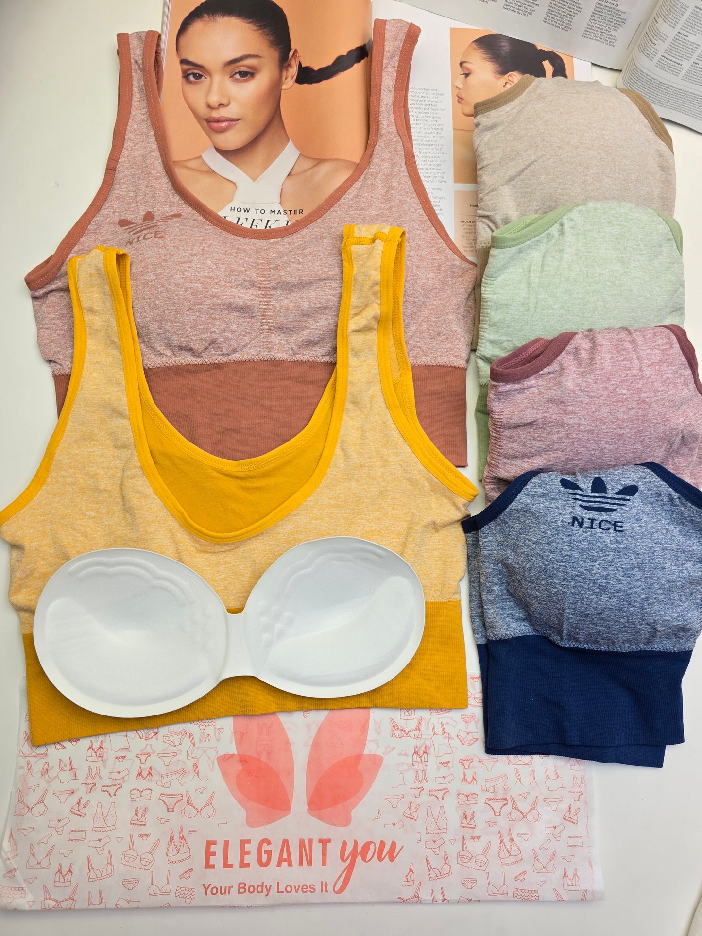 Plus Size Round Neck Sports Bra(38-44) (024)*