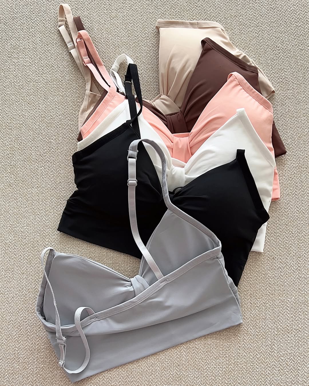 Seamless Adjustable Strap Knot Bra