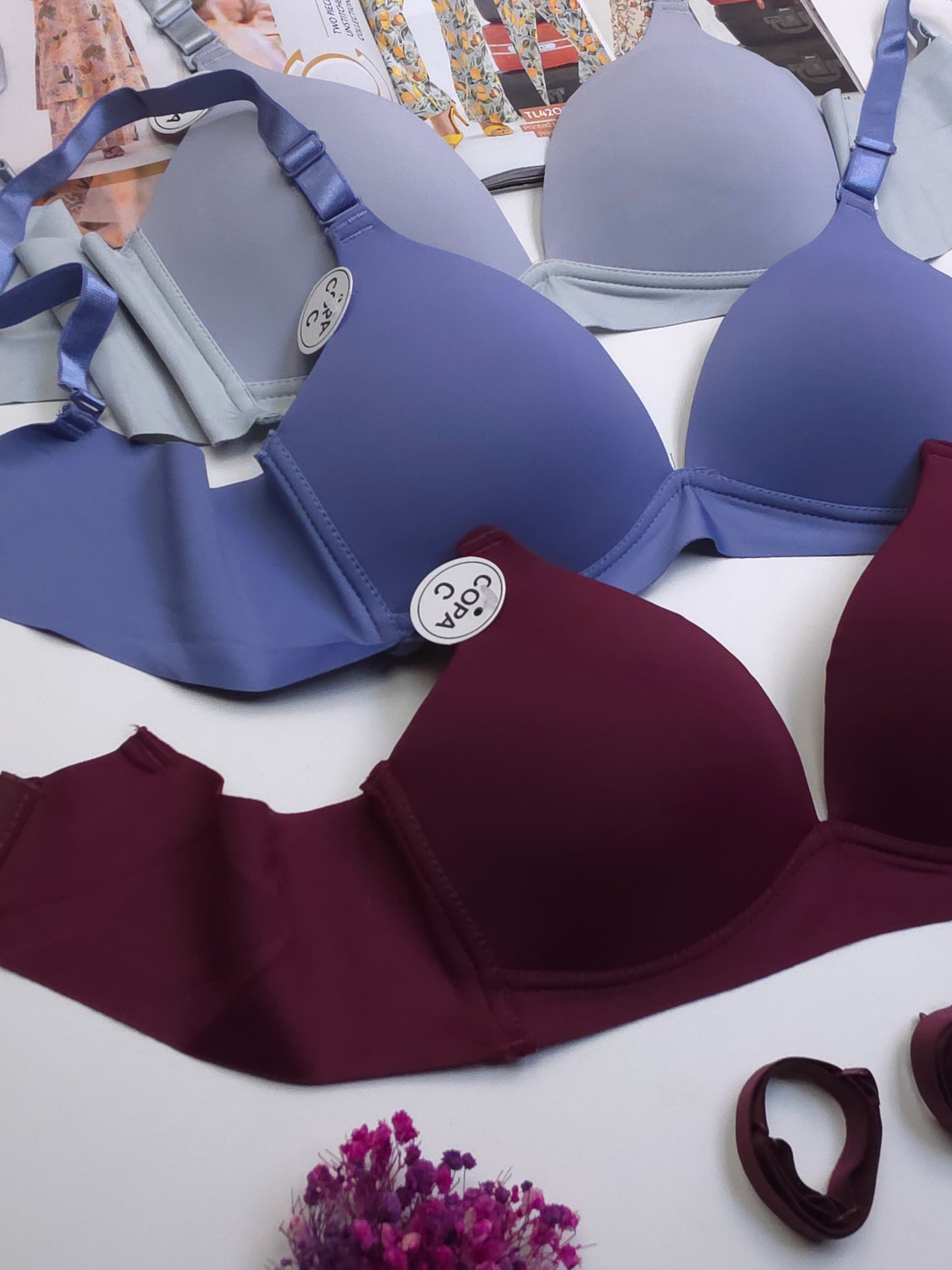 (36-44)B&C Seamless Thin Padded Non Wired T Shirt Bra(060) *