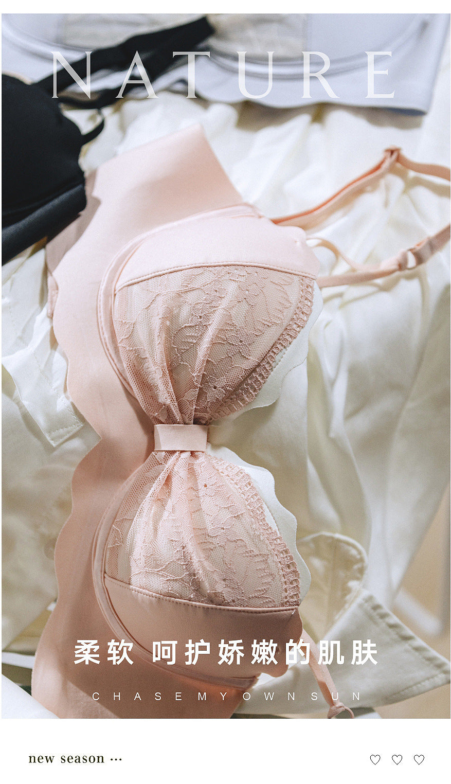Bow Style Beautiful lace design Non Wired padded bra