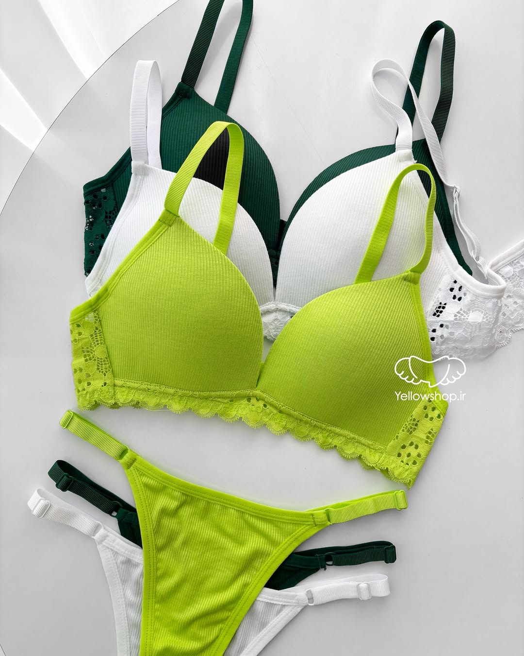 Elegant light padded bra set