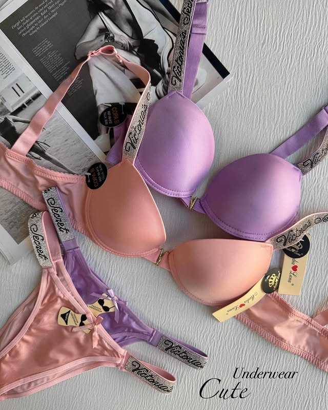 (36-42)B Victoria Secret Soft Push-up Pad Bra Panty Set*