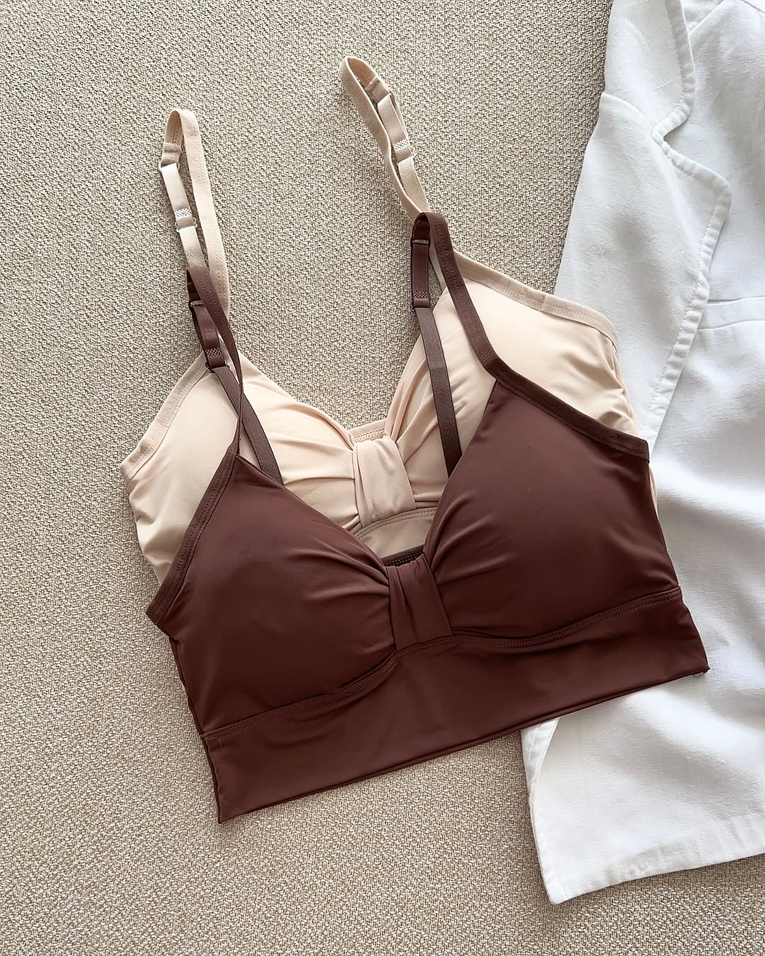 Seamless Adjustable Strap Knot Bra