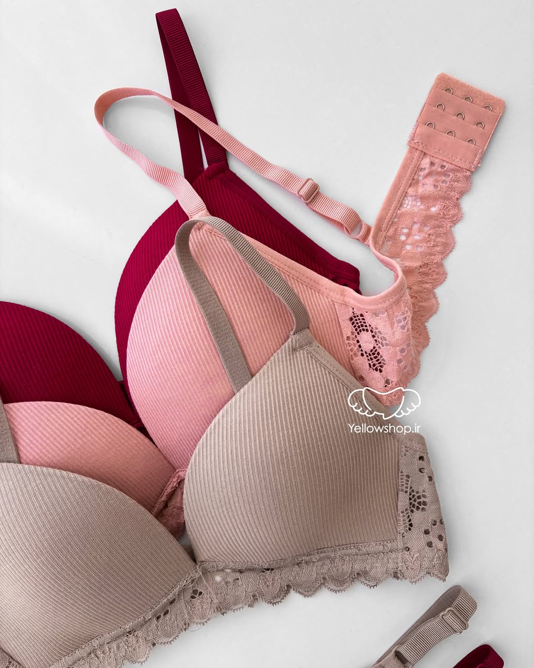 Elegant light padded bra set