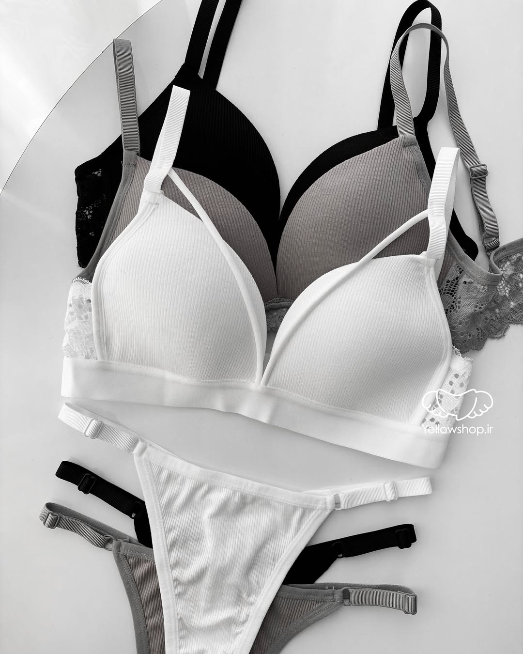 Elegant light padded bra set