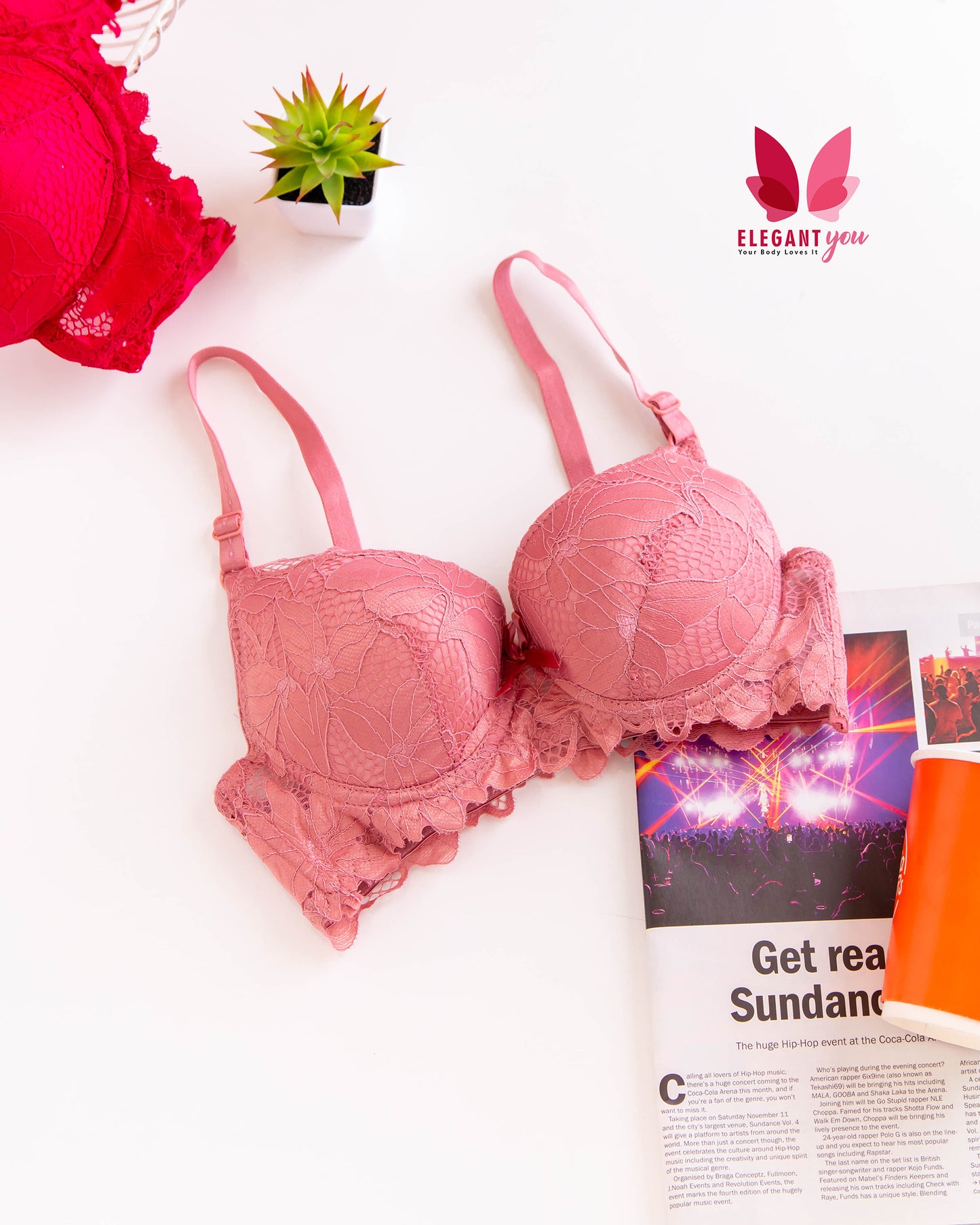 Beautiful Double Padded Push-up Lace Bra
