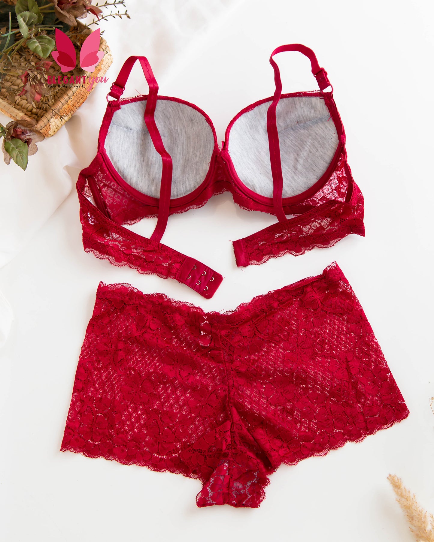 Bridal Padded Push-up Wire Bra & Boxer Combo