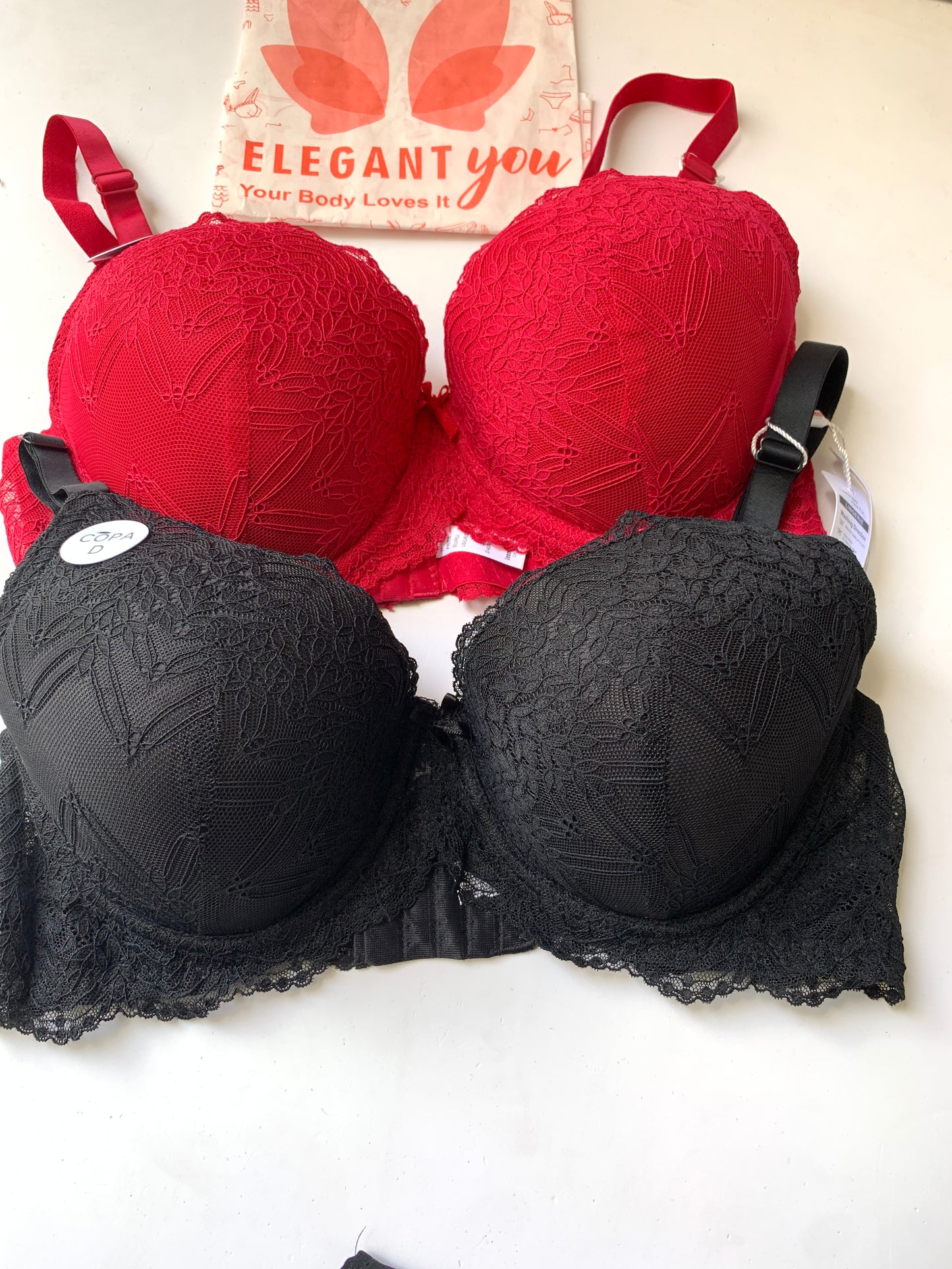 (38-44)D Elegant & Lacy Plus Size Bra 07300