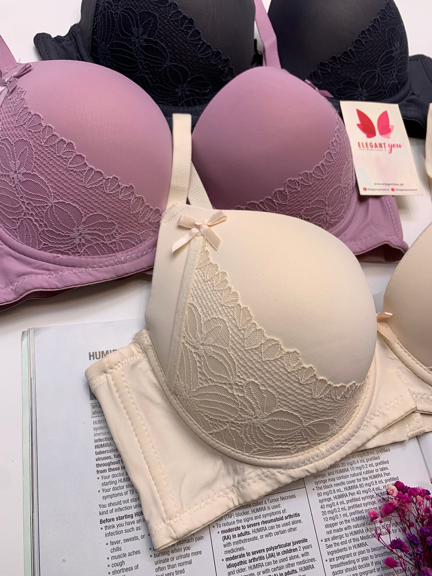 Elegant Double Padded Pushup Wire Bra