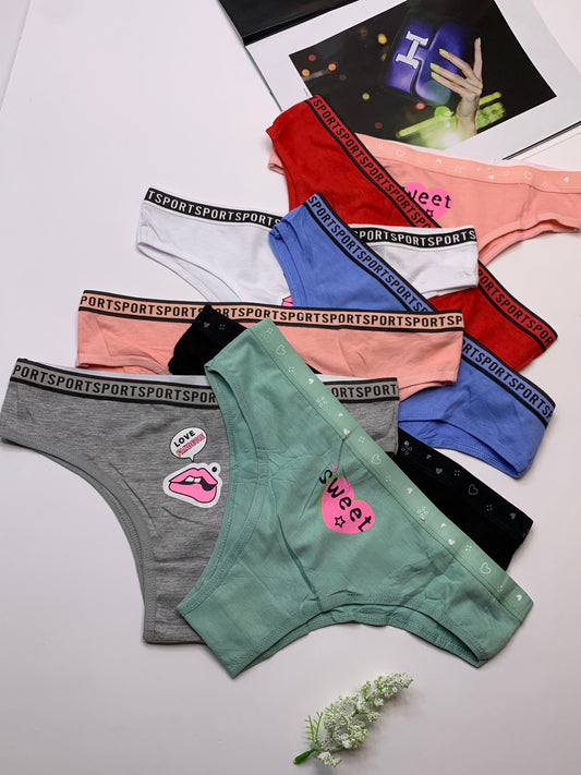 *Bundle Offer* Funky Print Strechable Cotton Underwears  (119)