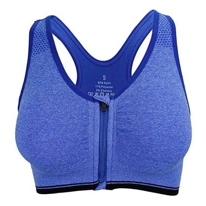 Front Zipper Sports Bra For Gym and Yoga