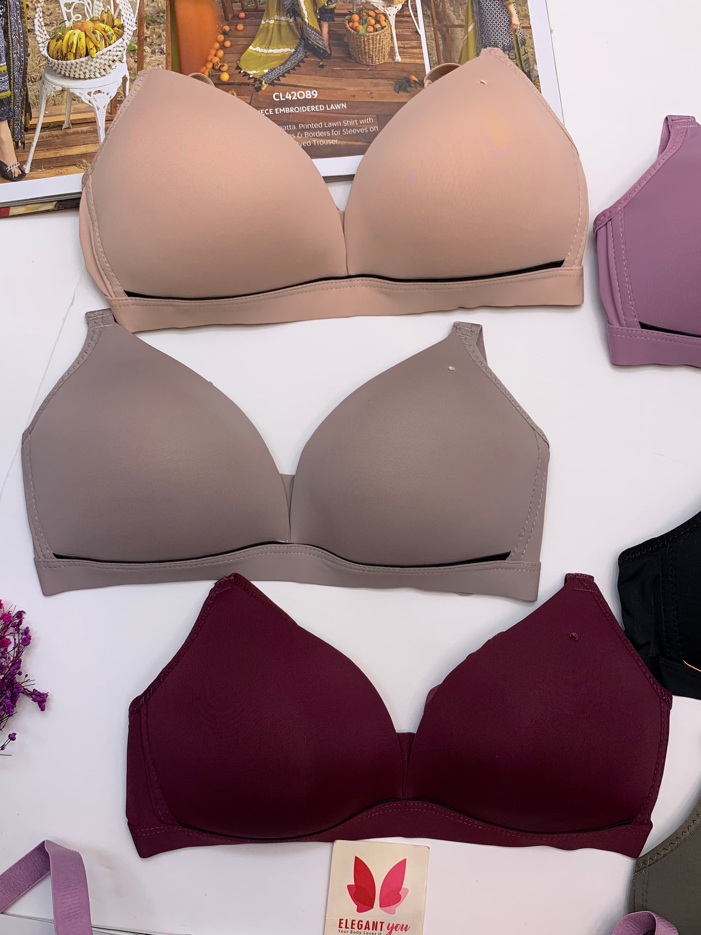 Seamless Soft Pushup T shirt bra