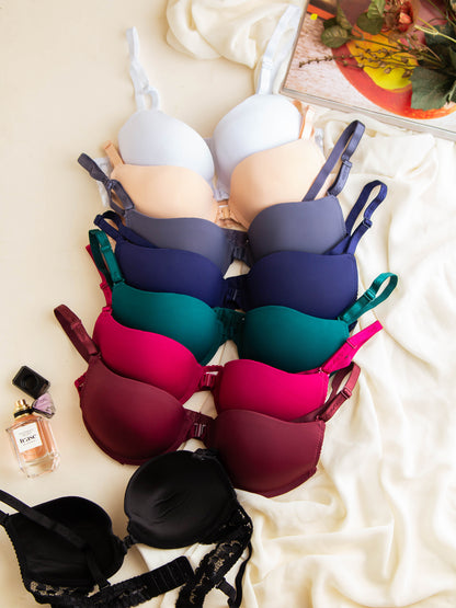 Front Open With Back Hooks Padded Push-up Bra