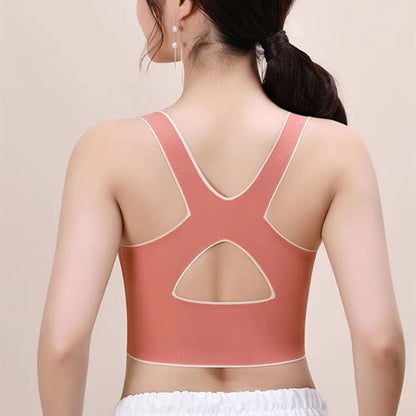 Women's Shockproof Gathering Anti-sagging Beautiful Back Fitness Yoga Vest No Steel Ring Bra