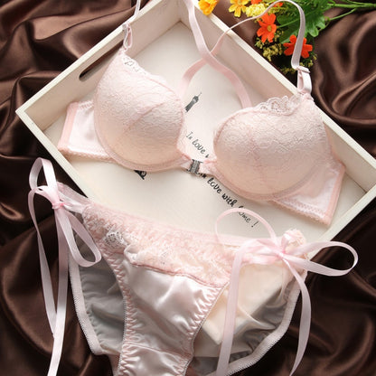 Front Open Bridal Collection Double Padded Bra Panty Set