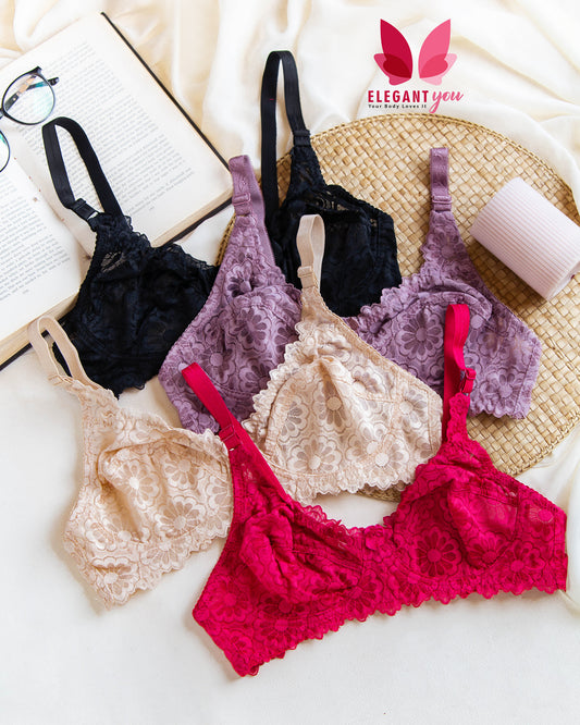 Flower Design Daily Wear Summer bra