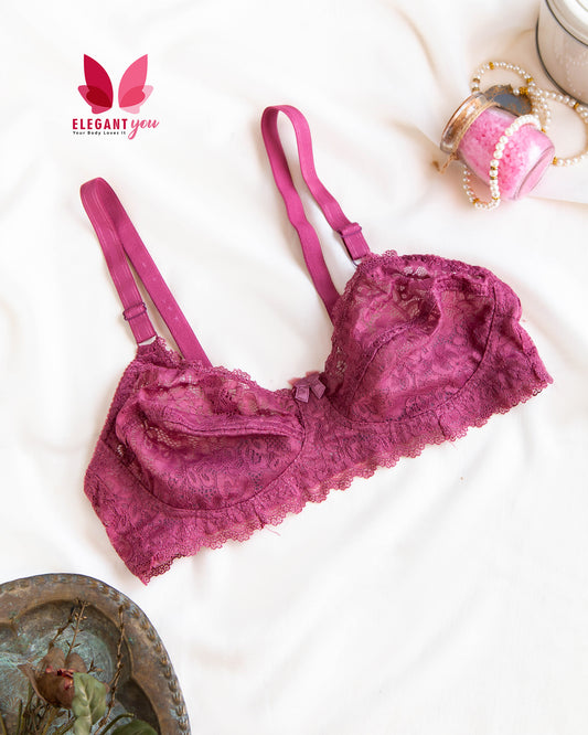 (32-42)Beautiful Colors Lace Pattern Daily Wear bra (023)