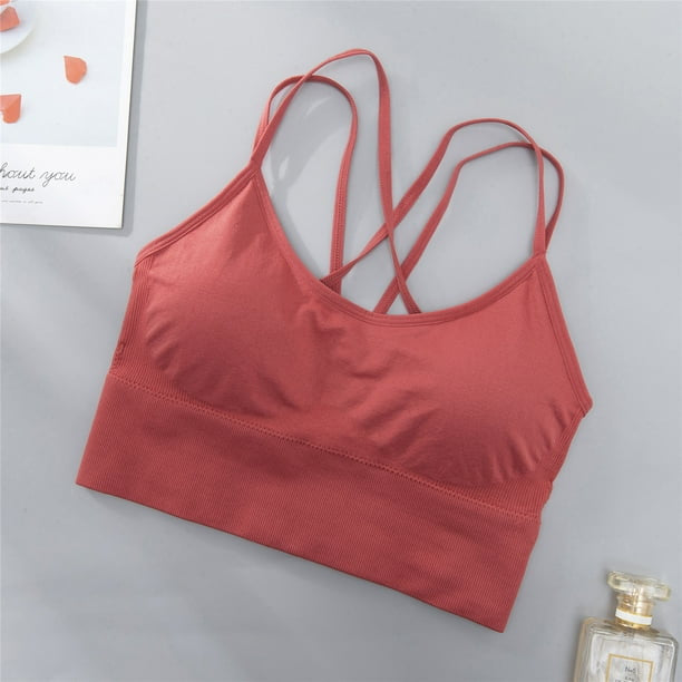 Criss Cross Strap Sports Bra Free Size For (30-36) (039)
