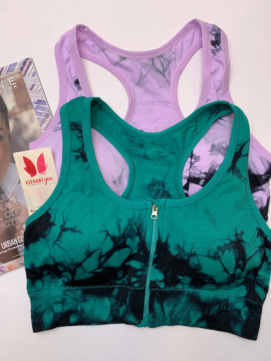 Stylish Tie and Dye Perfect Fit Sports Bra