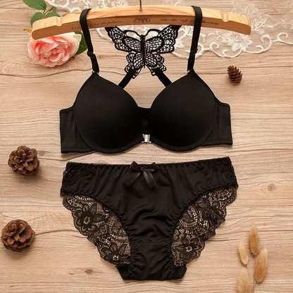 Double Padded Butterfly Bra Panty Set