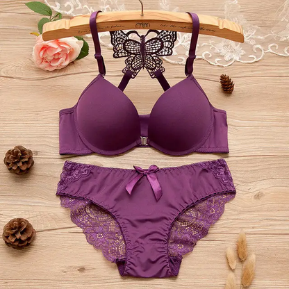 Double Padded Butterfly Bra Panty Set