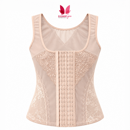 Breathable vest Style Waist and Tummy shaper with Multiple Hooks(B-3)