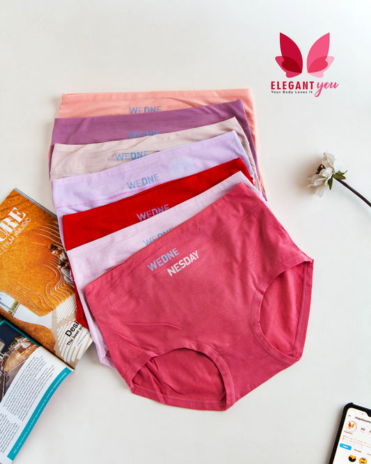 High-Waist Daily Wear Plain Cotton Underwear