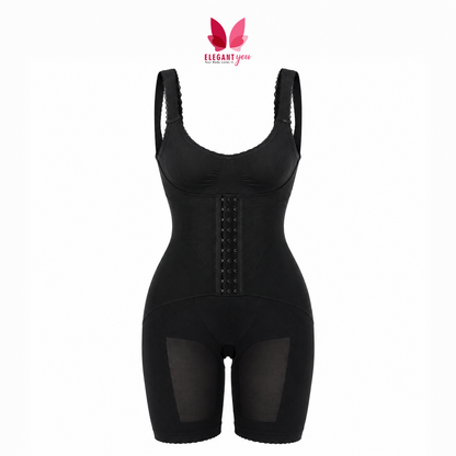 Full Body Seamless High Waist With Adjustable Hooks Body-Shapping Buttocks Lifting Slim Fit Anti Glare Leggings 30020 (C-2)