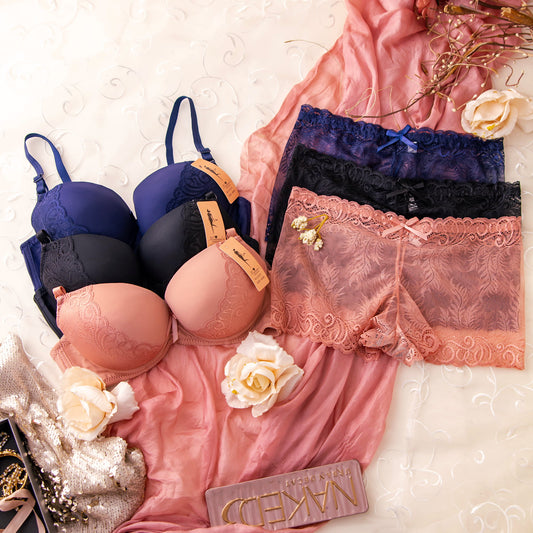 Padded Push-up Wire Bra & Boxer Combo