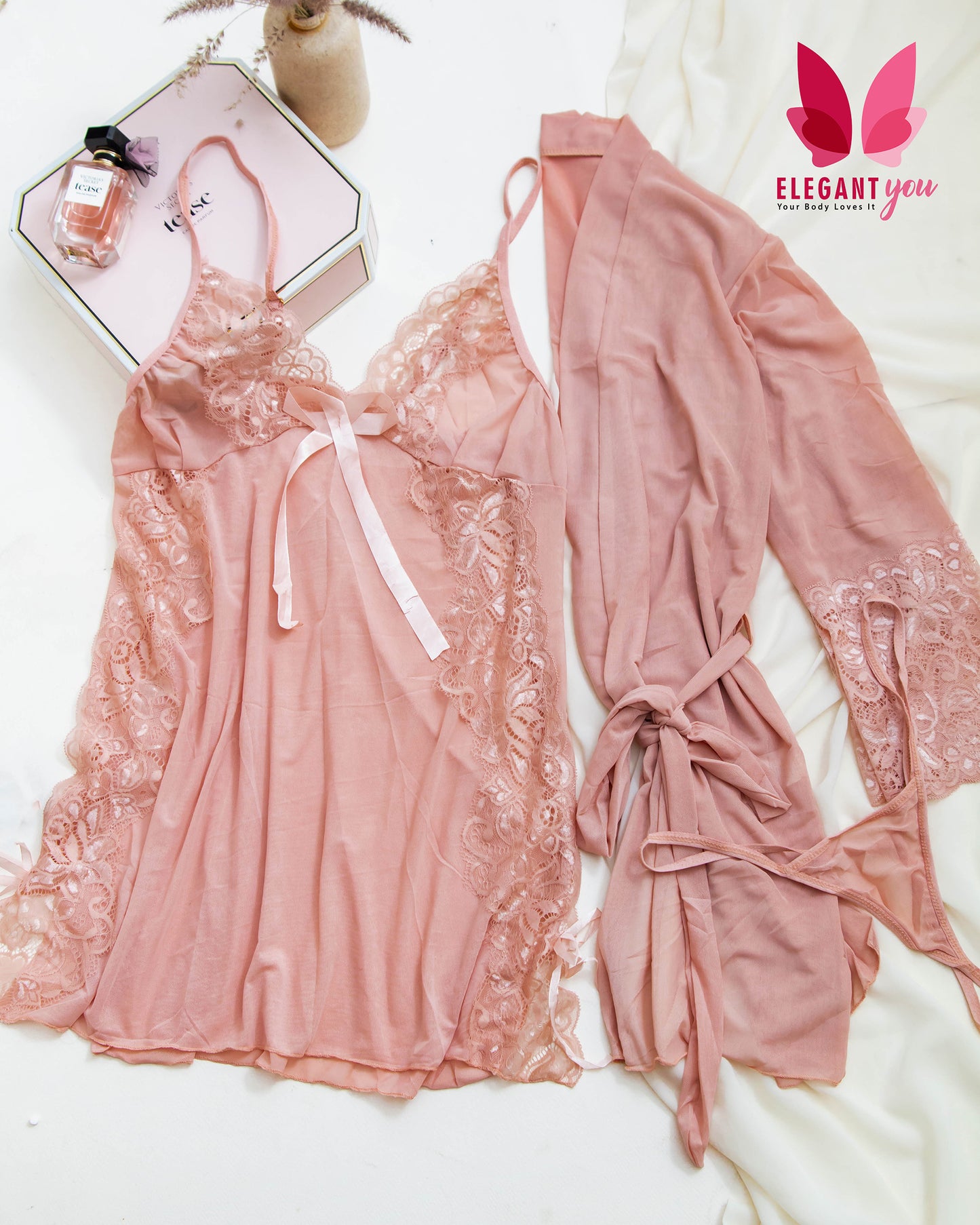 Honeymoon 2 Piece Gown Set