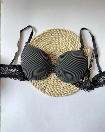 Knot Style Padded Push up Self Pattern Bra