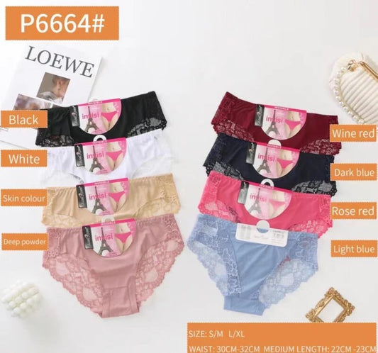 Seamless Ice Silk Lace Underwears K8011