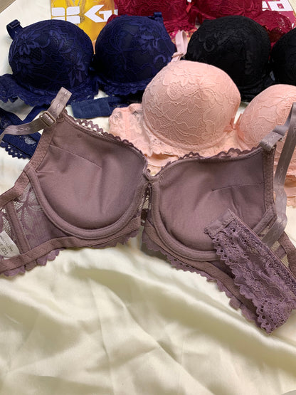 Elegant Double Padded Push-up Lace Bridal Bra