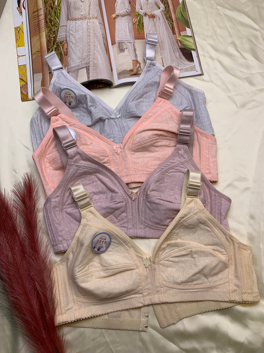 Soft Cotton Stuff Solid Colour Daily Wear Bra