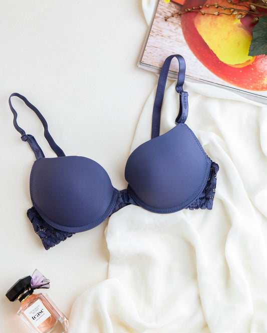 Front Open With Back Hooks Padded Push-up Bra