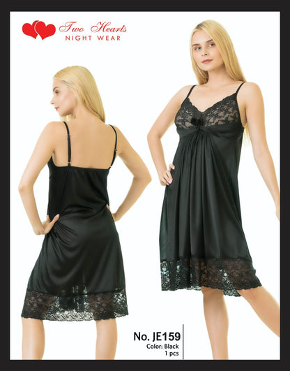 Elegant Silk Nighty Adjustable Straps