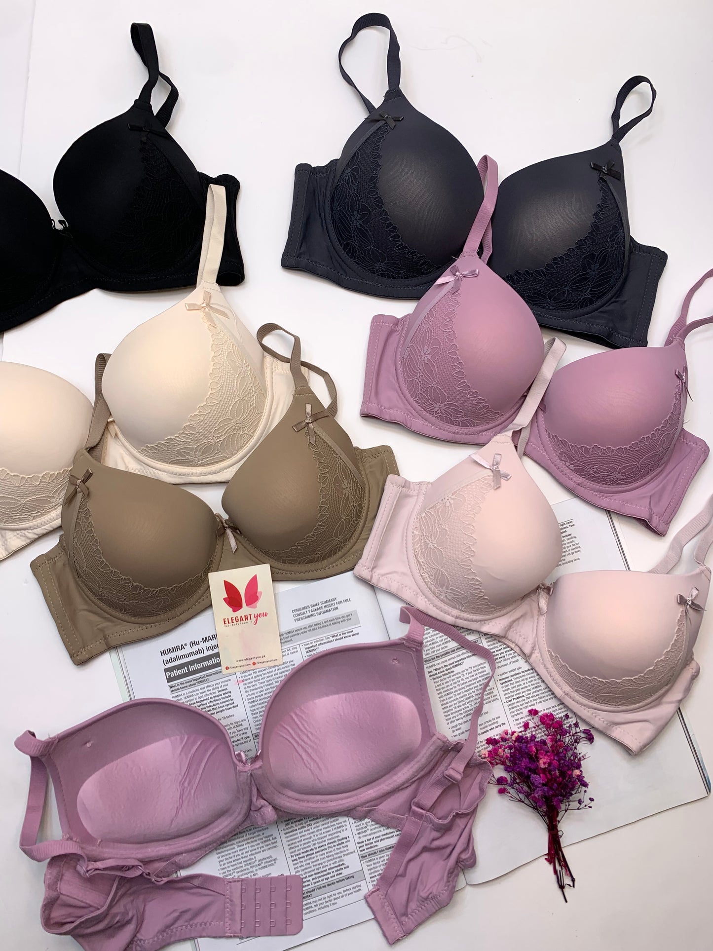 Elegant Double Padded Pushup Wire Bra