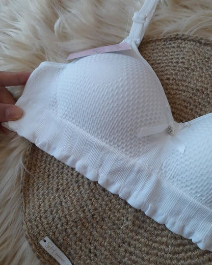 (30-36)size Double Strip  Full Coverage T Shirt Bra(089)