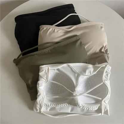 Seamless Criss Cross(T) Strapless  Bra Without Hooks Free Size for (28-34) (074)