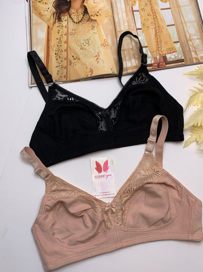 Soft Cotton Half Cup Lace Daily Wear Bra