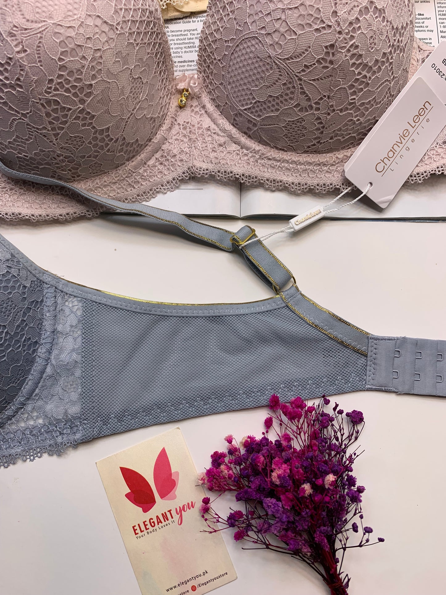 Elegant Single Padded Push-up Lace Bridal Bra