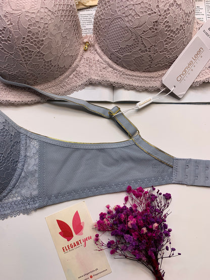 Elegant Single Padded Push-up Lace Bridal Bra