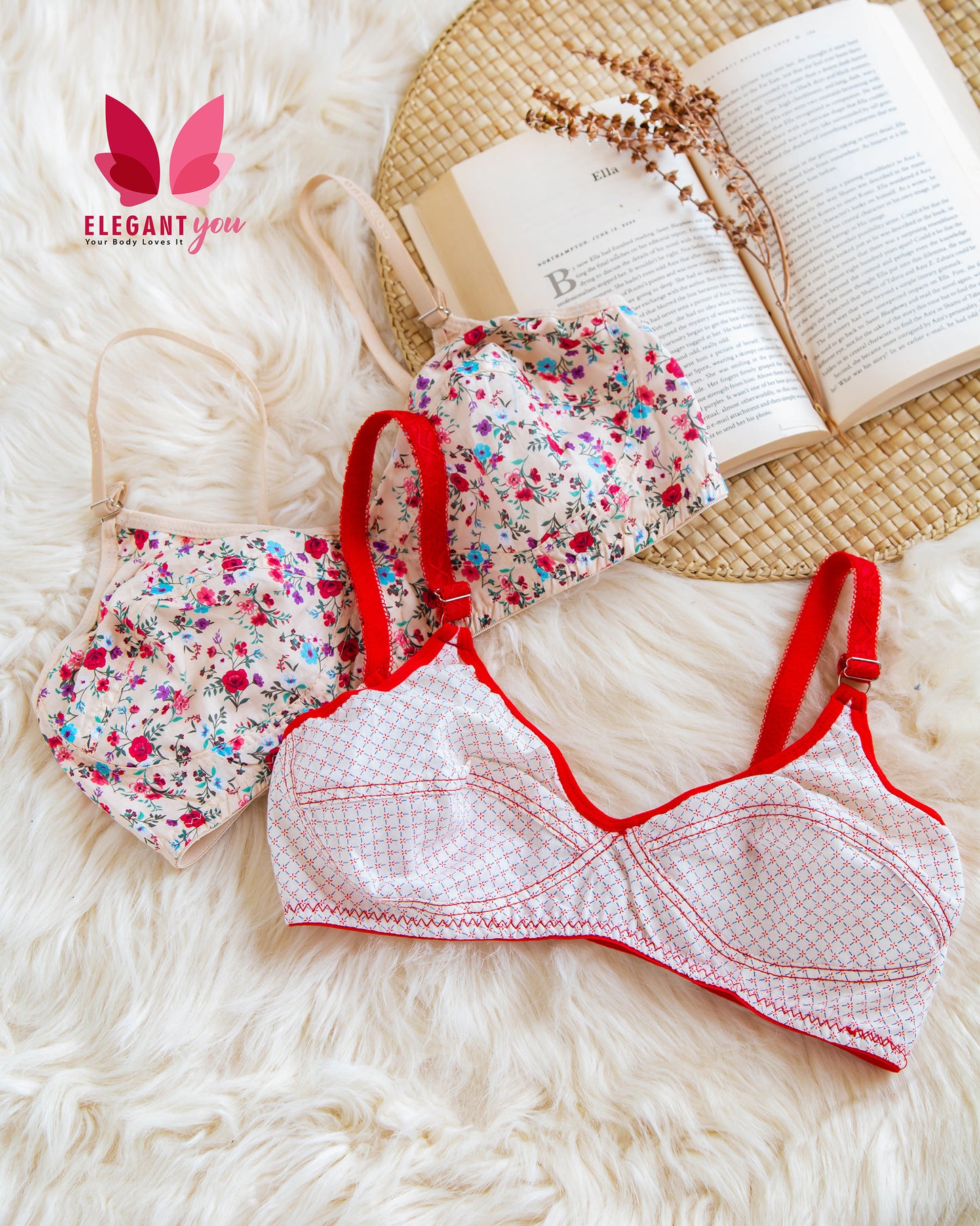 Soft Cotton Printed Bra