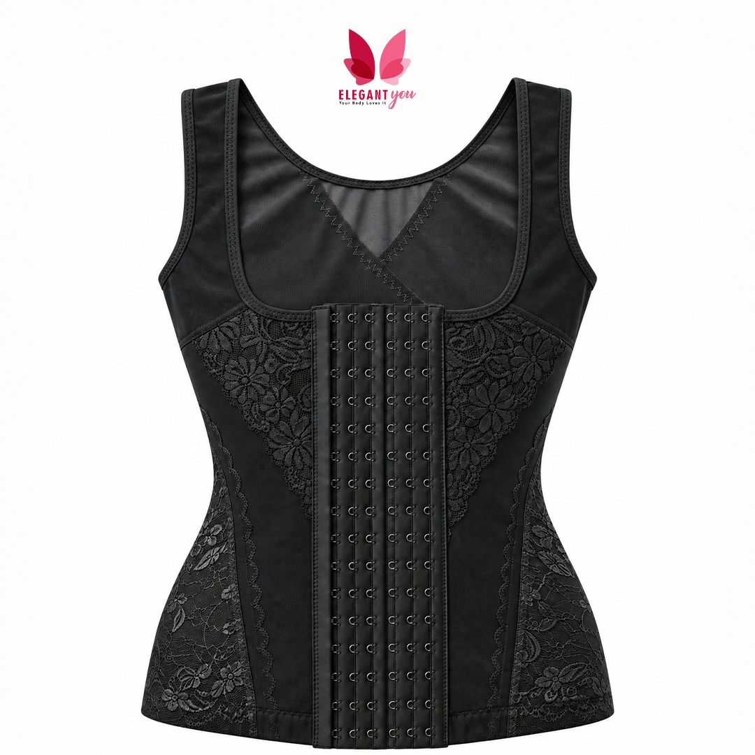 Breathable vest Style Waist and Tummy shaper with Multiple Hooks(B-3)