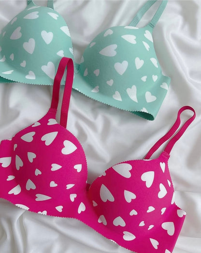 (36-42)B Seamless Heart Design Soft Push-up Bra (169)*