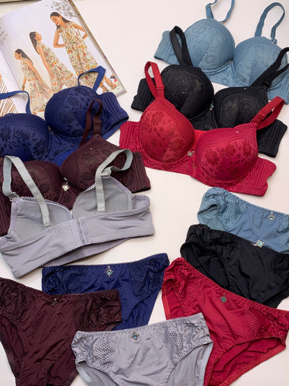 Thin Pad Non Wire Bra Panty Set